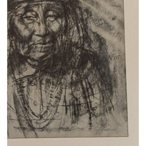 Native American Chief Art Print by Don Ruffin Double Signed A/P Framed - Picture 4 of 8